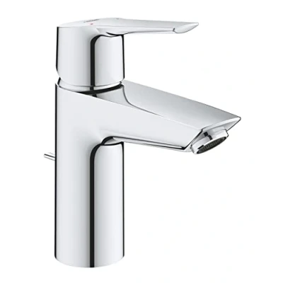 Image de GROHE QUICKFIX Start Robinet de salle bains lavabo, mousseur économie d&#039;eau, avec tirette vidage, bonde incluse, installation et nettoyage facile, taille S, chromé, 24209002 (Import Allemagne)
