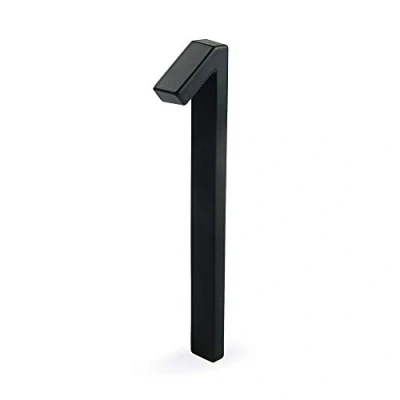 Image de HASWARE Panneau De NuméRo Maison Flottant: 5 Pouce (12cm) Signalisation Porte Moderne Frappant Pour Les Chiffres D&#039;Adresse Rue (1, Noir)