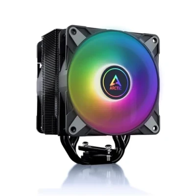 Image de ARCTIC Freezer 36 A RGB Refroidisseur CPU monotour avec Push Pull, Deux Ventilateurs P 120 mm à Pression optimisée et éclairage ARGB, roulement fluidodynamique, 200 1800 RPM, INCL. MX 6 Noir