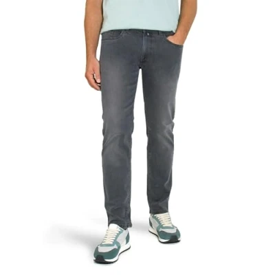 Image de Pierre Cardin Lyon Future Flex Jeans Homme, Gris foncé usé., 36W x 36L