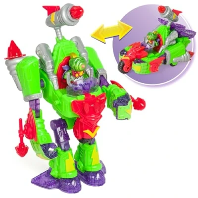 Image de SUPERTHINGS Turbo Warrior Speed Robot Transformable Le se transforme en Voiture Comprend 1 Warrior, Accessoire Exclusif et SuperThing