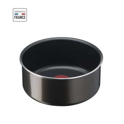 Image de Tefal Ingenio Casserole 16 cm, 1,5 L, Non induction, Revêtement antiadhésif, Empilable, Compatible lave vaisselle, Easy Plus L1502802, Noir, Argenté