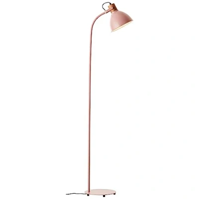 Image de Brilliant Erena Lampadaire 1,5 m taupe en métal/bois Interrupteur à pied 1 x A60, E27, 40 W, convient pour lampe standard (non incluse)