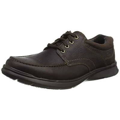 Image de Clarks Homme Cotrell Edge Plat Oxford, Marron huileux, 41.5 EU Large