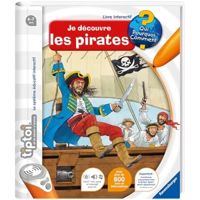 Image de Ravensburger tiptoi® Livre interactif Je découvre les pirates Jeu éducatif électronique, sans écran A partir de 4 ans version française 13099004