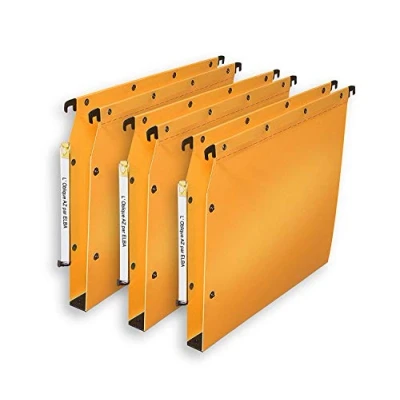 Image de Elba Ultimate PP Lot de 10 Dossiers Suspendus en Polypro Opaque pour Armoire Fond 30mm Jaune
