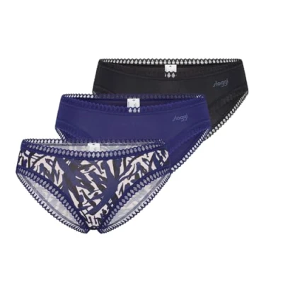 Image de Sloggi GO Crush Mini C3P Femme, Blue Dark Combination, XS
