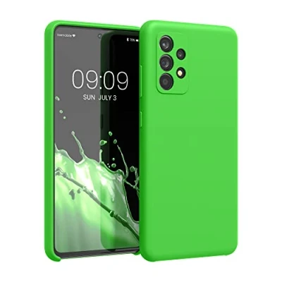 Image de kwmobile Housse Compatible avec Samsung Galaxy A52 / 5G A52s Coque de téléphone Protection Souple en TPU Silicone Vert néon
