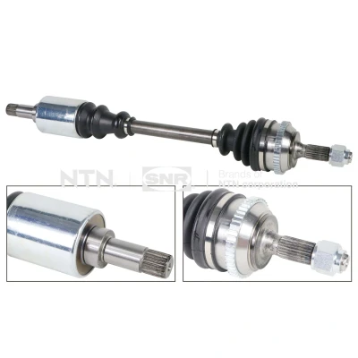 Image de SNR DK66.030 Arbre de transmission Essieu avant gauche 624 avec support en caoutchouc PEUGEOT: 106 II 3/5 portes, Van / portes