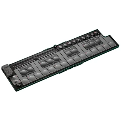Image de Korg nanoKEY Fold Clavier contrôleur MIDI pliable à 25 touches avec USB C et TRS Vert Alpin