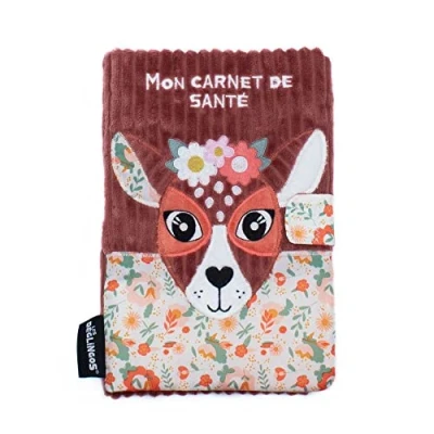 Image de Les Déglingos Protège Carnet de Santé Mélimélos la Biche Doudou Tout Doux Amusant Ultra Rembourrage Recyclé pour Bébé, Taille Unique