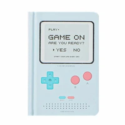 Image de Mini agenda journalier non daté 365 jours A6 Carnet de rendez vous Design jeu Bleu