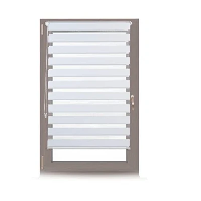Image de Relaxdays Store enrouleur double face klemmfix en blanc sans perçage fenêtre porte balcon tissu 81x156 cm,