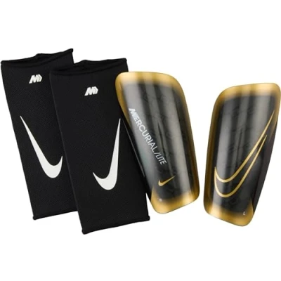 Image de Nike Protège Tibias Unisexe NK MERC Lite Fa22, Noir/MTLC Gold Coin, DN3611 013, L