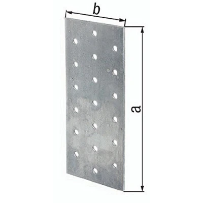 Image de Alberts 332020 Platine d&#039;assemblage galvanisée Sendzimir 200 x 100 mm
