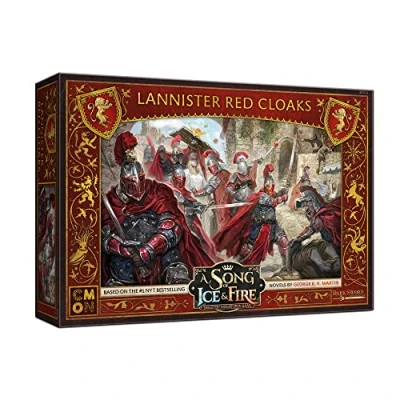 Image de A Song of Ice and Fire Jeu de figurines table Lannister Red Cloaks Unit Box Soldats d&#039;élite pour des batailles épiques stratégie adultes, à partir 14 ans, 2 joueurs et plus, 45