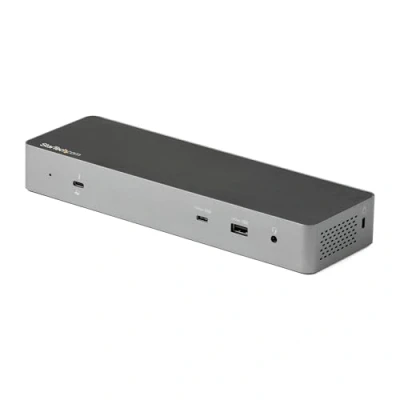 Image de StarTech.com Dock Thunderbolt 3 Compatible Hôte USB C Écrans Double 4K 60Hz DP 1.4 ou HDMI Simple 8K Station d&#039;Acceuil TB3/USB 96W PD, 5xUSB 10Gbps (TB3CDK2DHUE)