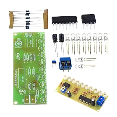 Image de Reland Sun NE555 CD4017 Lumière de circulation l&#039;eau Module LED DIY chapiteau électronique Kit bricolage Blanc Flux
