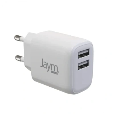 Image de Jaym Chargeur Rapide 12w 2 Usb 2,4a pour Apple iPhone, Samsung, Android, Macbook, Tablettes Blanc iPad Pro, iPhone 15/14/13 Plus Pro Max, Galaxy S24/S23/S22, Note20,Pixel, Watch, etc. Neuf