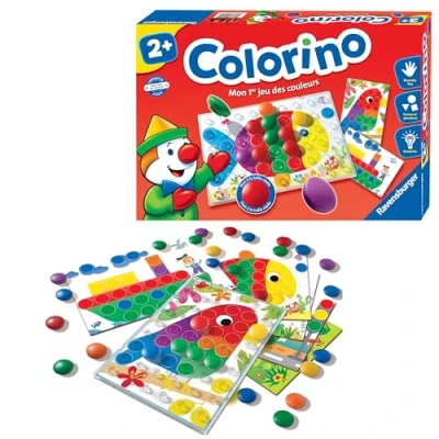 Image de Ravensburger Jeu Educatif Colorino d&#039;apprentissage des couleurs et manipulation Motricité créativité A partir de 2 ans 24011 version française