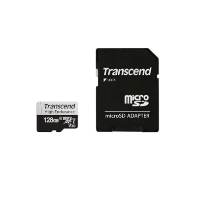 Image de Transcend Carte microSD 128 Go Pour les Dashcams, caméras de sécurité et systèmes TS128GUSD350V