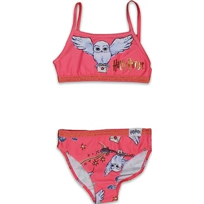 Image de Harry Potter Maillot de Bain Fille Hedwig (as8, âge, 4_Ans, régulier, Rose foncé)