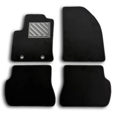 Image de Tapis de Sol pour Ford Fiesta V 2005 à 2008 Fix Ovale sur Mesure, antidérapant, Talonnette renforcée en Caoutchouc