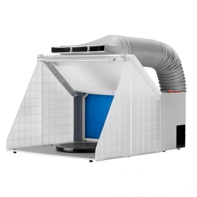 Image de WilTec Cabine d’Aspiration pour aérographie Airbrush 12 V 52 DB 4 m3/MN avec Éclairage Filtre Extraction Vapeur Brouillard Peinture Extensible Tatouage modélisme manucure Nail Art