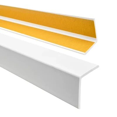 Image de Quest Cornière PVC 40x40mm Baguette d’Angle de Protection, profilé autoadhésif Protection et rebords, Souple Autocollant Blanc, 150cm