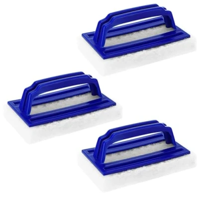 Image de Brosse Ligne D Eau, 3 Pièces Eponge Piscine, Piscine De avec PoignéE De, D’Eau pour Nettoyer Spa Baignoires Murs (14.5 * 8cm)