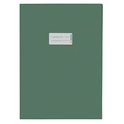 Image de HERMA 5535 Lot de 10 protège cahiers en papier recyclé épais et couleurs riches Vert Format A4