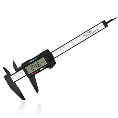 Image de Vinabo Pied a Coulisse Digital,Pied à Numérique Classique de 150 mm / 6 Pouces Avec Grand Écran LCD pour es Mesures Externes, Internes, Profondeur et Pas Outil Mesure Électronique