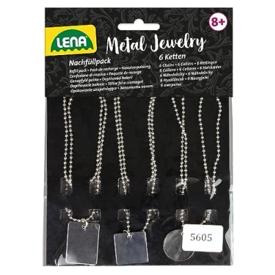 Image de Lena Recharge avec 6 chaînes métalliques et pendentifs pour Réf 42655 &quot;Gravure&#039;s Jewelry Studio, Pack supplémentaire l&#039;atelier de Bijouterie, 42657, Multicolore