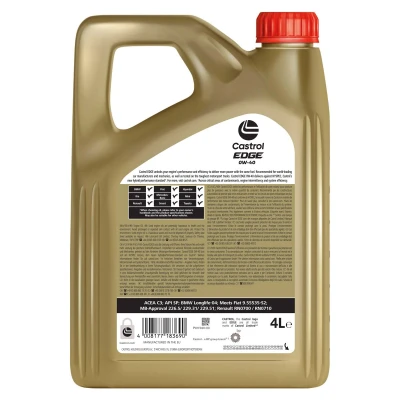 Image de Castrol EDGE 0W 40 1I Huile moteur 15F712 BMW: 3 Touring, X5, Berline, RENAULT: Clio 3, 2, 4, MERCEDES BENZ: Classe C A
