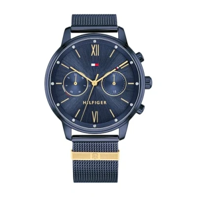 Image de Tommy Hilfiger Montre Analogique Multifunction à Quartz pour femme avec Bracelet milanais en acier inoxydable Bleu 1782305