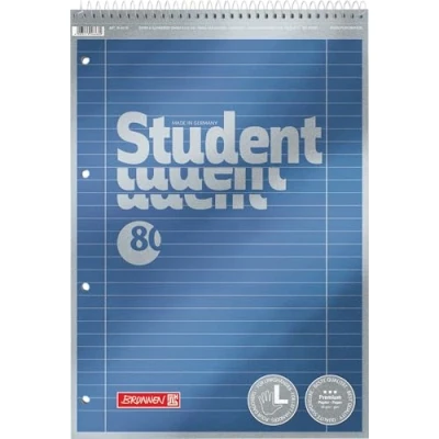 Image de Bloc notes 1067174 Brunnen Duo de qualité supérieure Couverture raffinée avec effet métallique Linéature 27 + 28,90 g/m² 40 feuilles lignées à carreaux Ligné, réglure A4 mit