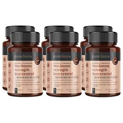 Image de Resvératrol x 540 comprimés (6 bouteilles de 90 18 Mois Stock).