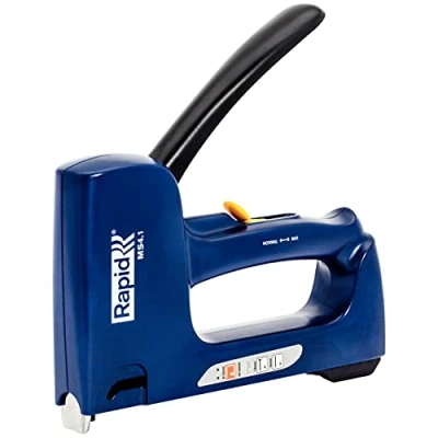 Image de Rapid Agrafeuse MS4.1 pour Agrafes N53 &amp; N7 et Pointes N8 N9, Manuelle Câbles Tissus d&#039;Ameublement avec Poignée Ergonomique Pièces d&#039;Usure 100% Acier (24510600)