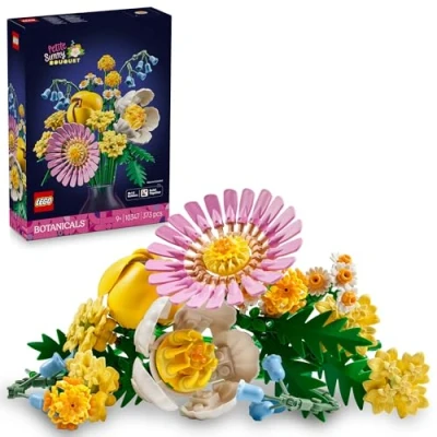 Image de LEGO Botanique Petit Bouquet ensoleillé Jeu de Construction Fleurs artificielles Tulipe, Pivoine et Plus Jouet sur la Nature pour Filles dès 9 Ans Idée Cadeau d&#039;anniversaire 10347