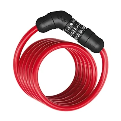 Image de ABUS Antivol à câble spiralé Star 4508C/150 combinaison en de 8 mm Niveau sécurité 2 Rouge