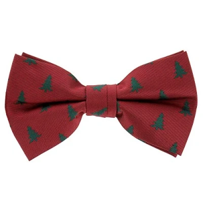 Image de Noeud Papillon Noël Sapins, Rouge, Taille unique