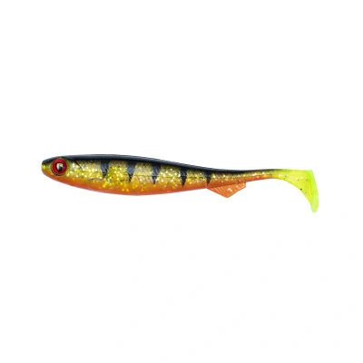 Image de Fox Rage Slick Shad Poisson en caoutchouc pour la pêche au lancer des brochets, sandres et perches, leurre jig à dandine, Perche UV., 9 cm