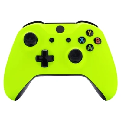 Image de eXtremeRate Coque Avant de Remplacement pour Xbox One S/X Manette, Shell Coloré Manette (Modèle 1708), Néon Jaune