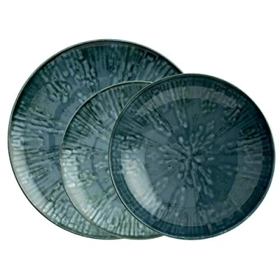 Image de Arthur Krupp Dinnerware Set Fusion Blue 12 Piece