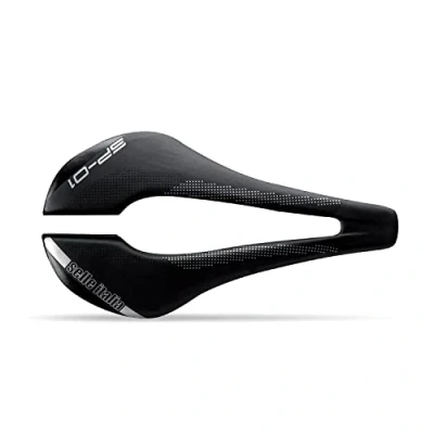 Image de Selle Italia Vélo de Route SP 01 Boost TM Superflow, Cadre manganèse Tube Ø7, Courte Road Perfomance Duro Tek, Confort, Noir, Taille unique