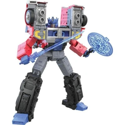 Image de Transformers Generations Legacy Series, Figurine Laser Optimus Prime Classe Leader de l&#039;univers G2, à partir 8 Ans, 17,5 cm