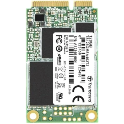 Image de Transcend MSA452T2 128 GB SSD mSATA Interne SATA 6 GB/s Industriel TS128GMSA452T2