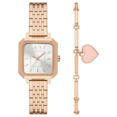Image de Armani Exchange Leila SET Montre Rose goldcoloured, Femme, Taille: One Size, gold coloured