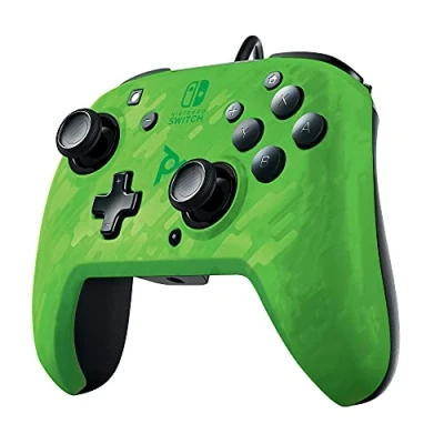 Image de Manette de jeu Faceoff Deluxe+ Analogique/Numérique Nintendo Switch Vert Neuf