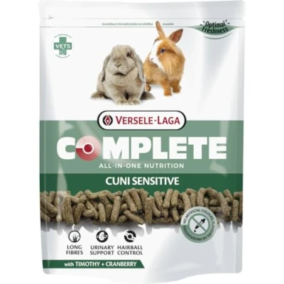 Image de Versele Laga Complete Cuni Sensitive 500 g Aliment Complet pour Lapins Soutien en Cas de Boules Poils et surpoids Granulés Tout Un Développé par des vétérinaires